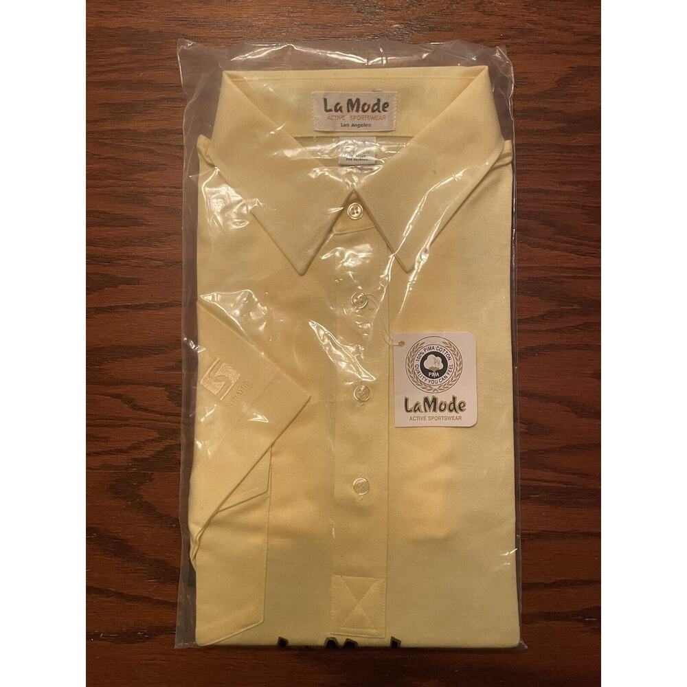 La Mode Pima Cotton Button Up Shirt New With Tags Size Men’s Large